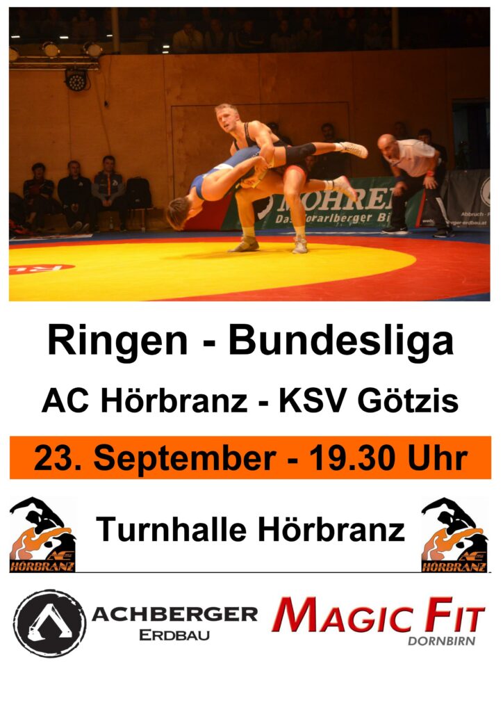 Liga Heimkampf in der Volksschulturnhalle in Hörbranz. Samstag 19:30 Uhr
